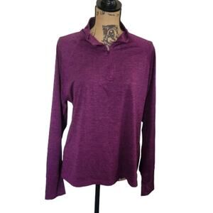 XL Ideology purple heathered athletic track jacket